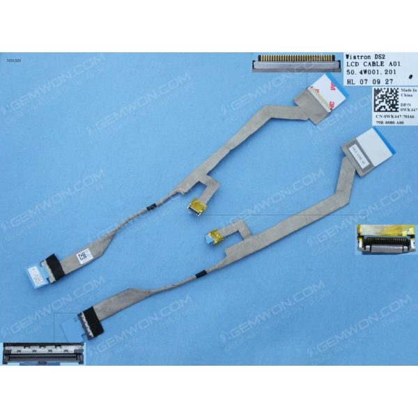 2.EL Dell Inspiron 1525 1526 Notebook Ekran Data Kablosu 15.4'' 50.4W001.201 Flex Kablo 0WK447