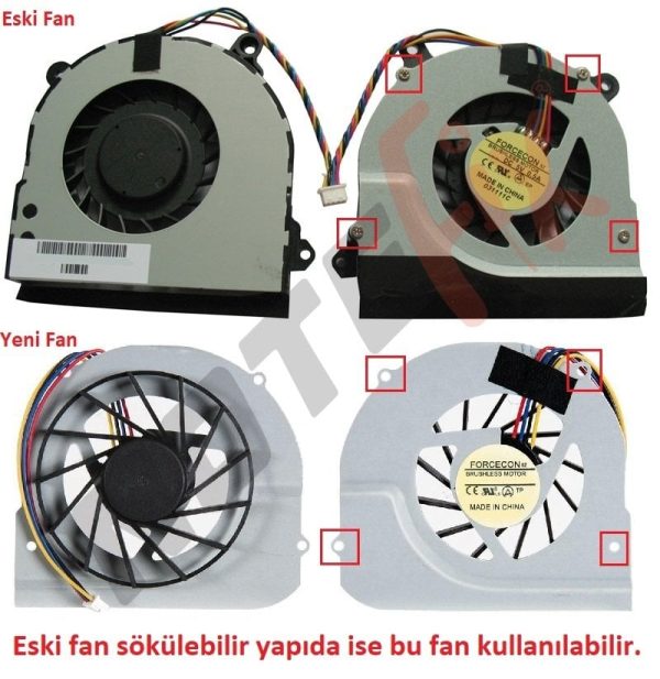 Toshiba M501, M511, M515, U500, U505, M910, M911 Notebook CPU  Fan