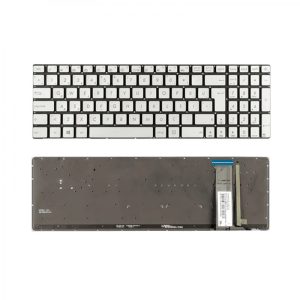 ASUS G551 N551 N751 N552 N752 G551 G552 G741 GL551 GL552 GL752 G771 GL771 ZX50 Uyumlu Gümüş Işıklı Notebook Klavye
