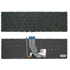HP Pavilion 15-au 15-aw 15-bk 15-ab 15-ak- 15-as- 15-bc Omen 17-w Serisi Işıklı Yeşil Tuşlu Notebook Klavye